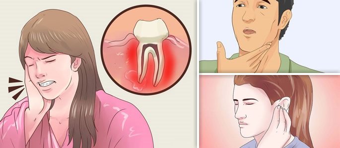Зубные боли, болезненные ощущения в ушах и воспаление горла