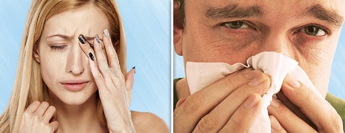 Заложенность носа и боль в области пазух